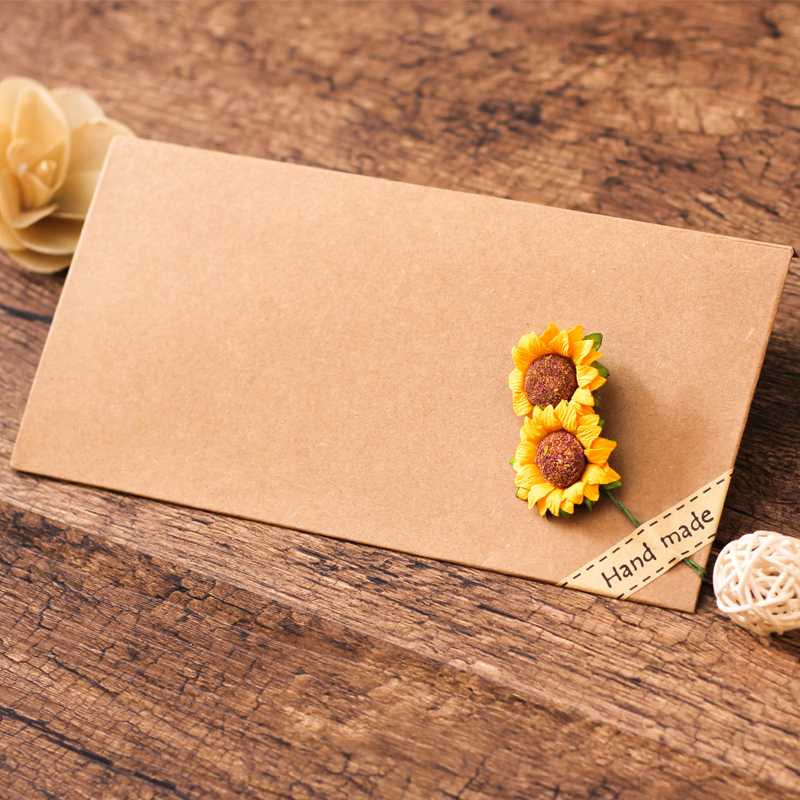 创意diy情书复古手工牛皮纸信封信纸套装 定制唯美书信明信片收纳