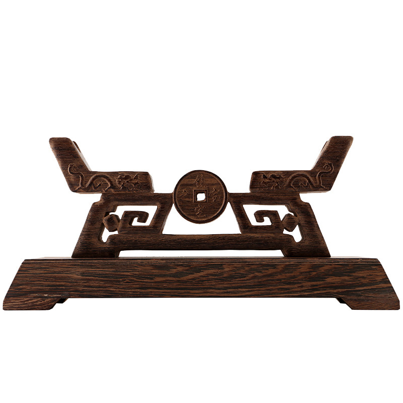 龙泉古羽鸡翅木实木招财进宝刀剑文玩展示架刀剑镇装饰剑架