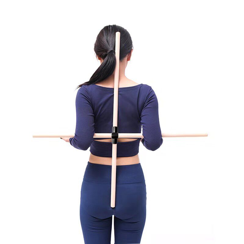 形体瑜伽棍开背棍女辅助辊矫正勾肩圆棍驼背开肩棒体型训练实木棍