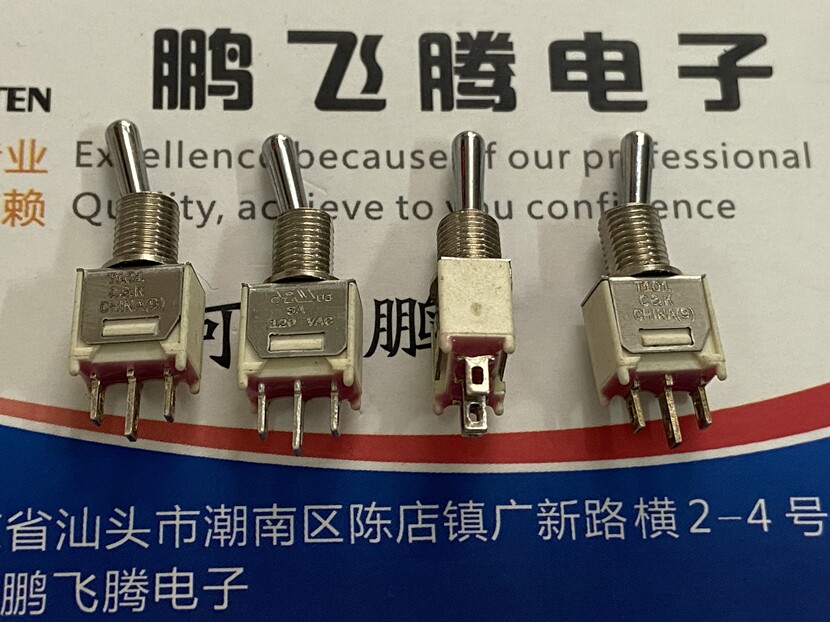 原装美国直插3脚2档开关t101lhzqe单路摇头摇臂拨动开关