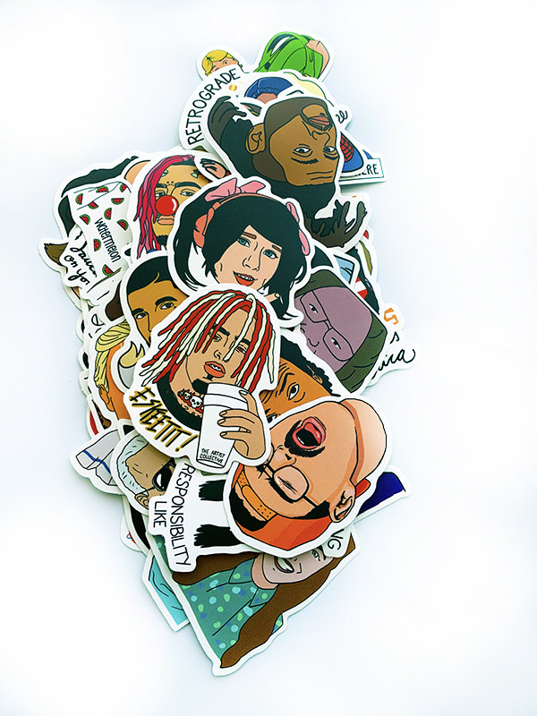 50张不重重复西海岸欧美说唱歌手嘻哈哈潮防水笔记本个性小贴纸