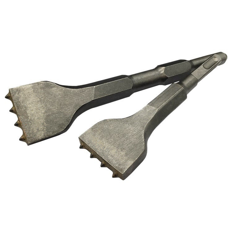 电镐锤头一体式合金凿毛锤凿毛头混凝土石材荔枝电锤钻头