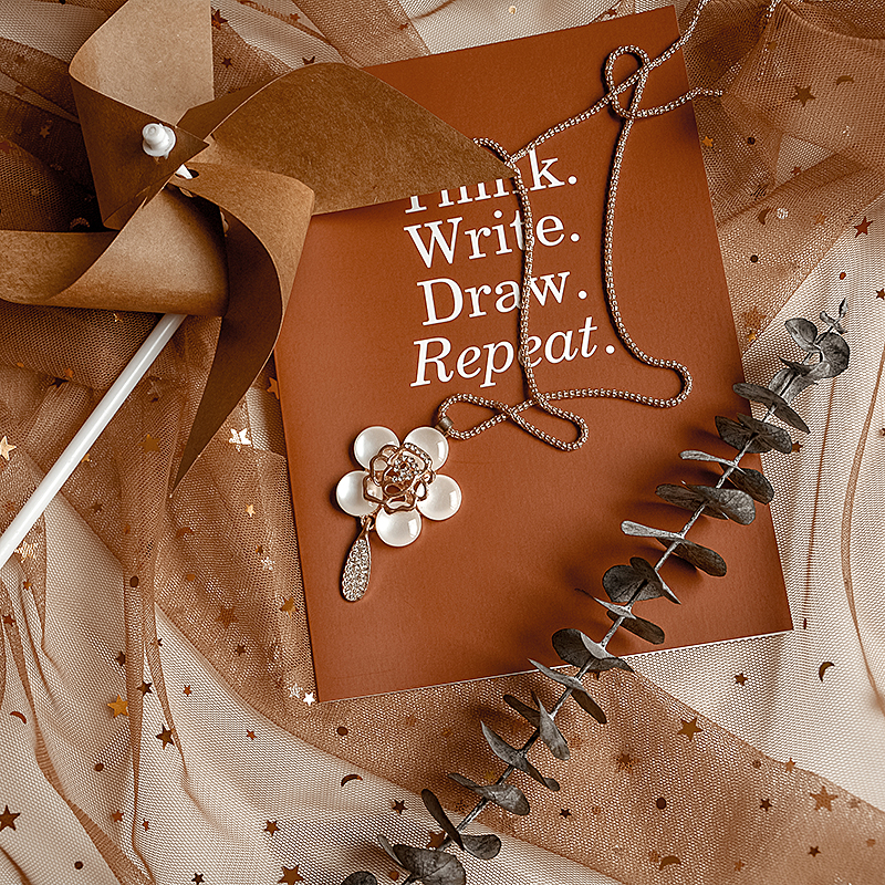 ins英文封面卡片折叠贺卡手写美甲拍照道具背景布类