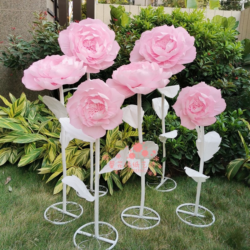 纸花手工路引成品品花婚庆场景道具婚礼舞台婚庆绢花