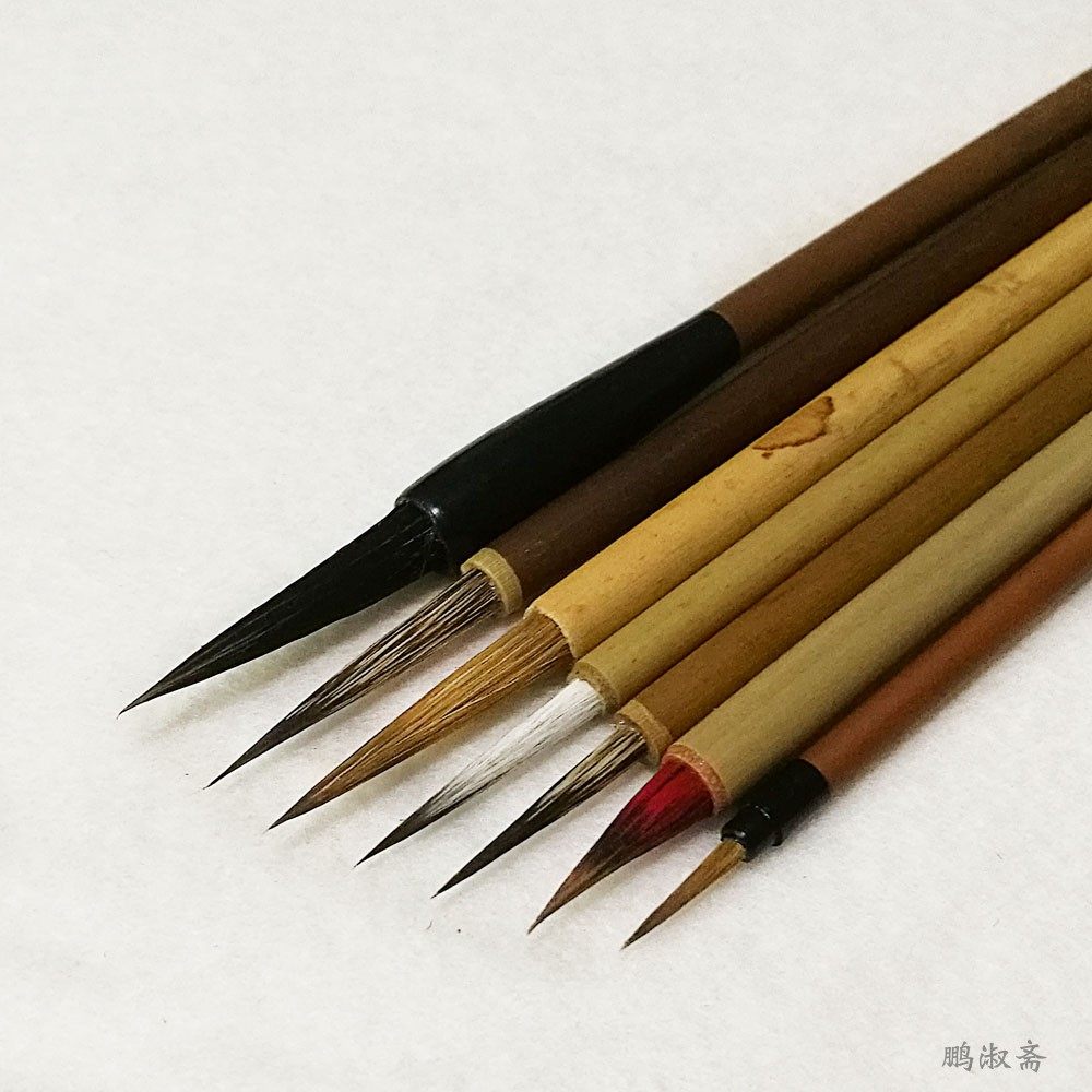 工笔画勾线笔毛笔套装国画白描鼠须花枝长锋狼毫勾线笔