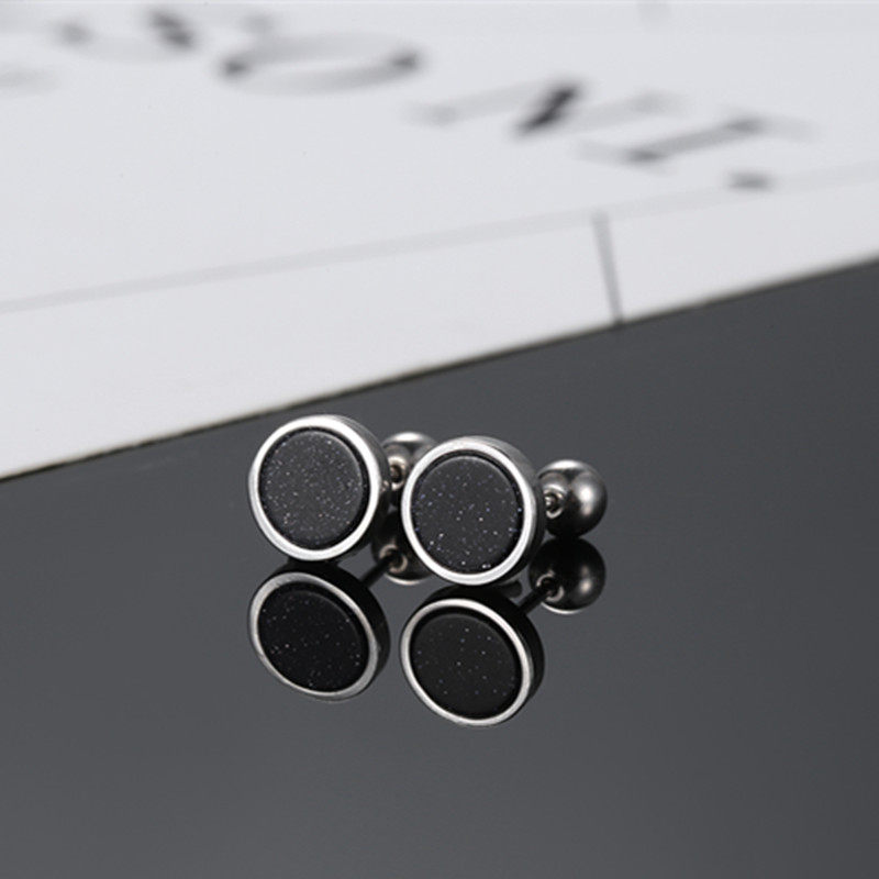 螺丝耳钉纯银耳环2019新款潮男男生网红酷帅耳钉