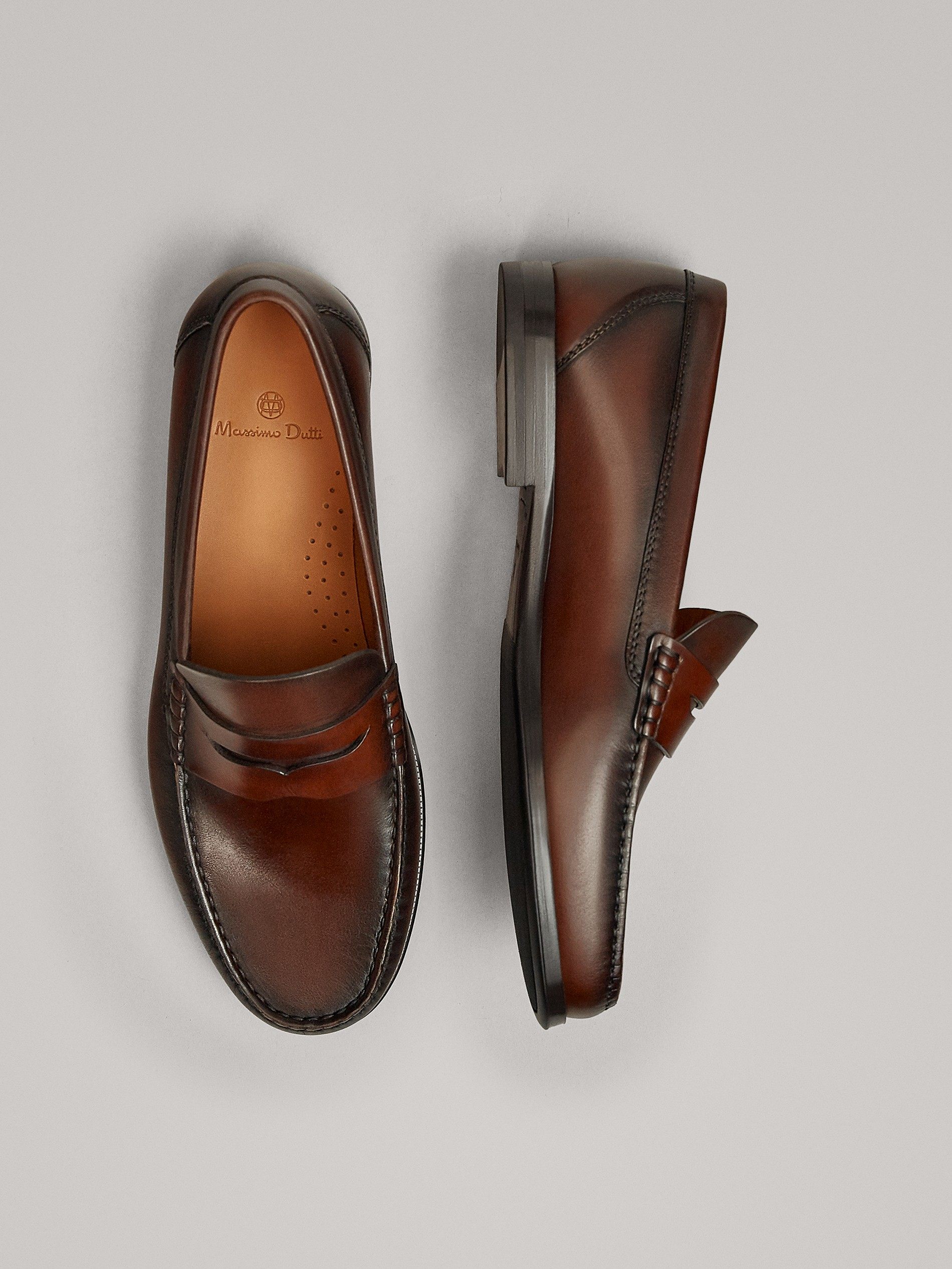 massimodutti男鞋休闲百搭皮鞋一脚脚蹬乐福鞋男乐福鞋豆豆鞋