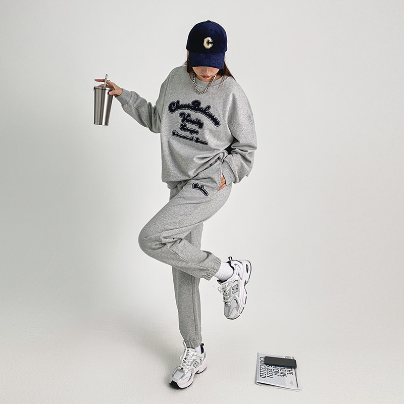 chaosbalance混乱平衡2022年新品休闲宽松百搭圆领卫衣休闲运动套装