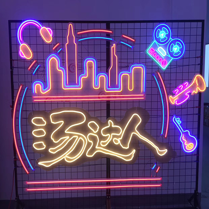 led网红店霓虹灯设计订制门头造型装饰ins网红背景墙复古风设计