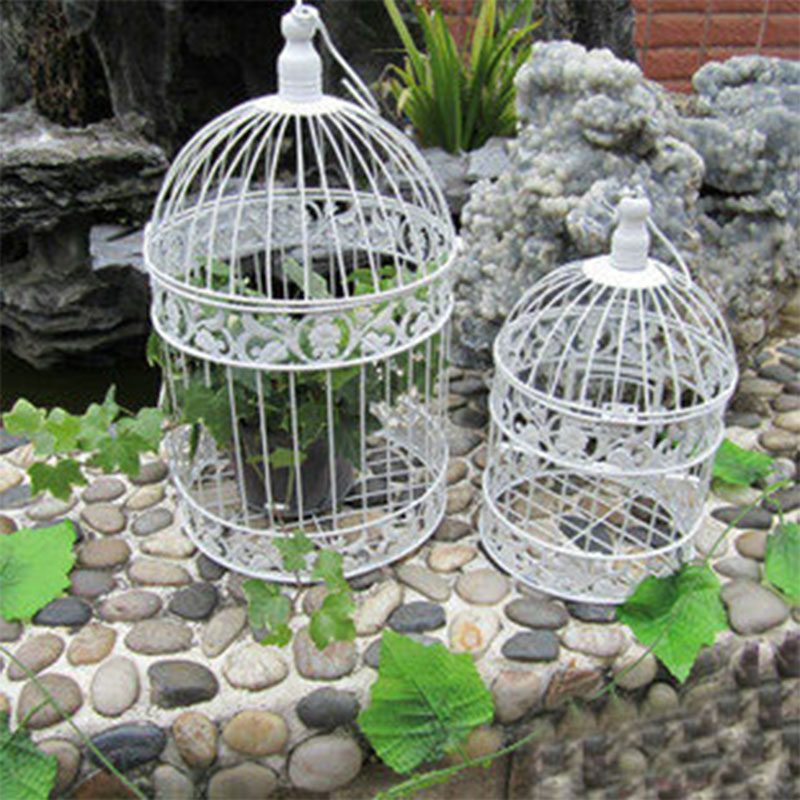 欧式铁艺时尚婚庆鸟笼摆件落地创意装饰花架鸟笼