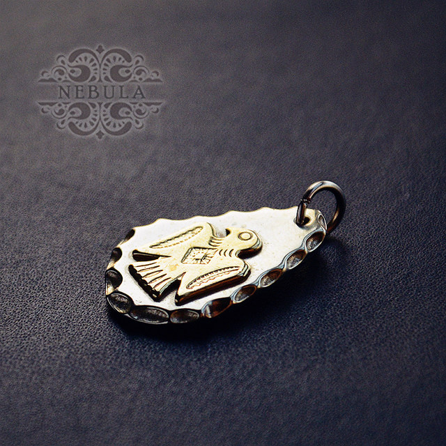 Handmade brass white copper two-color thunderbird drop pendant car and motorcycle keychain pendant pendant DIY accessories Handmade brass white copper two-color thunderbird drop pendant car and motorcycle keychain pendant pendant DIY accessories