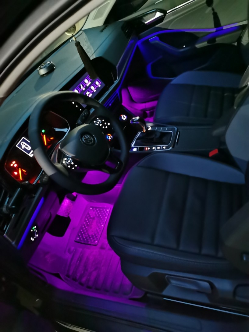 大众22款速腾途观途昂帕萨特探岳探歌脚窝脚底车内灯