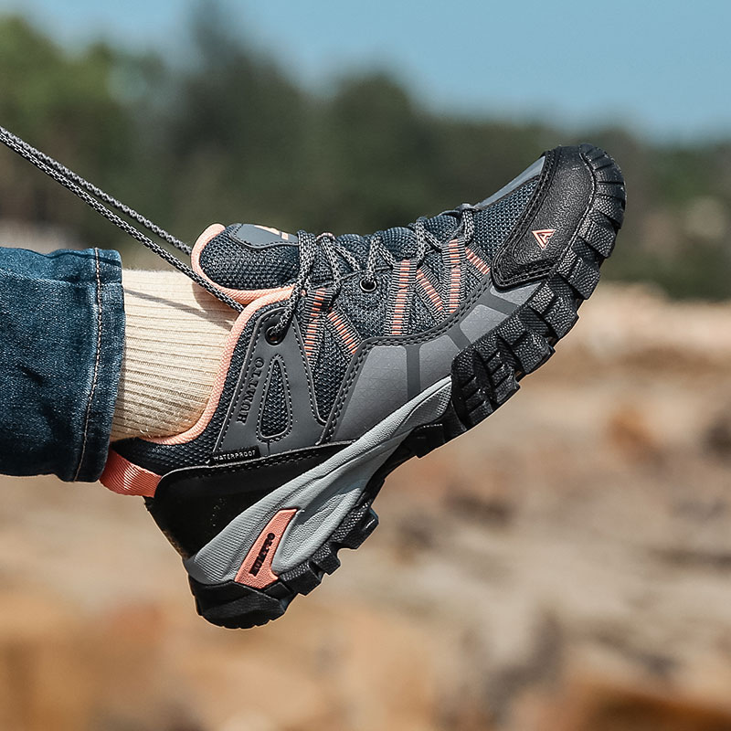 悍途户外女鞋夏季徒步鞋轻便透气爬山鞋男运动鞋防水防滑登山鞋女