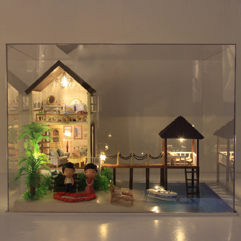 智趣diy小屋手工制作拼装模型玩具建筑