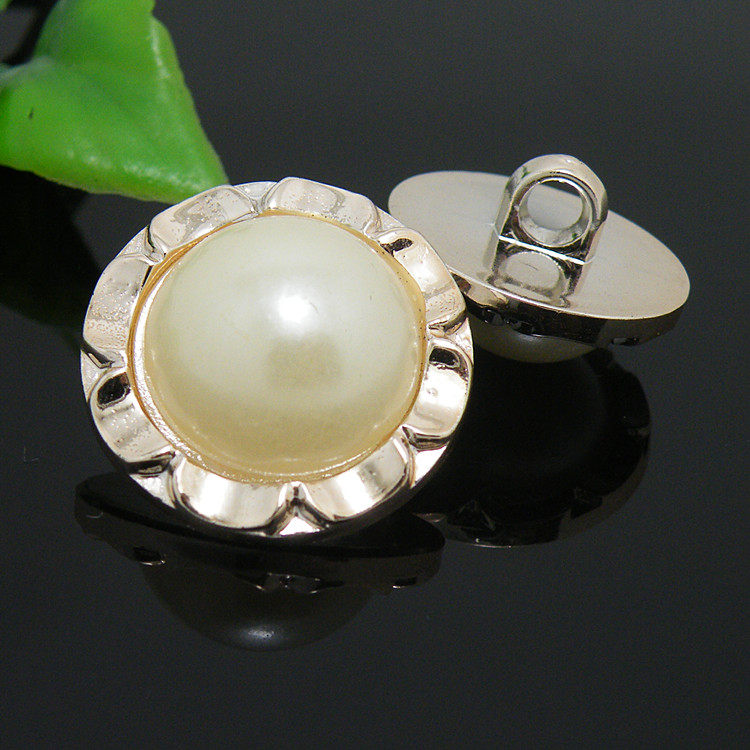 韩版花边珍珠纽扣精美金边珍珠扣女毛衣开衫睡衣外套扣子装饰纽扣