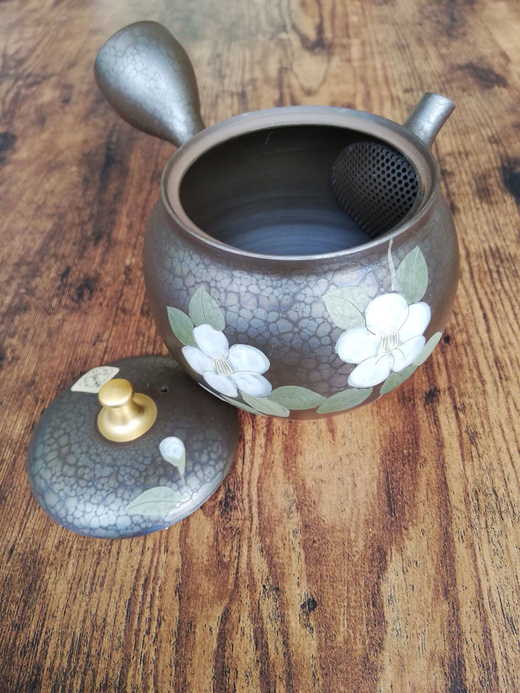 日本进口常滑烧手工艺昭龙天目釉绘毫升壶泡茶壶茶壶