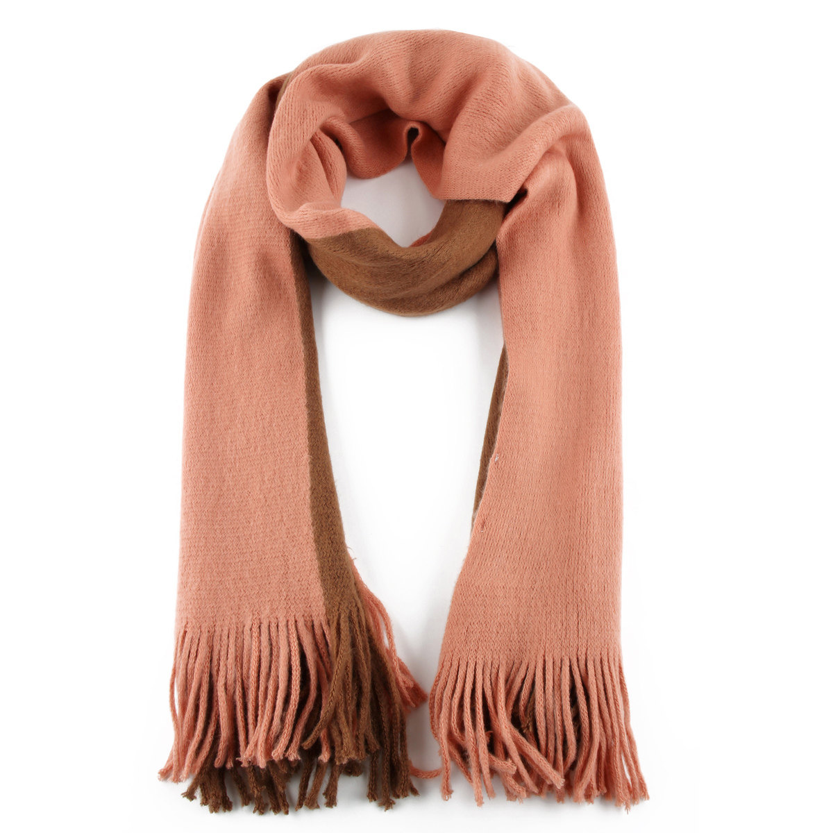 商场同款lily2021冬季新款女装洋气简约拼色长款围巾