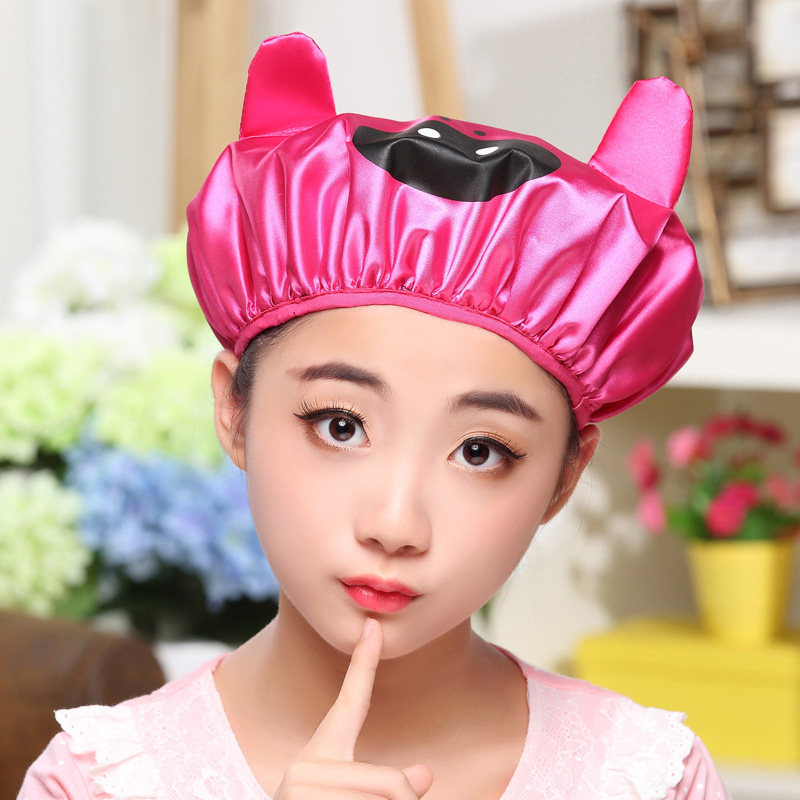 浴帽儿童唐艺可爱双层卡通防水小孩子洗头洗澡浴帽