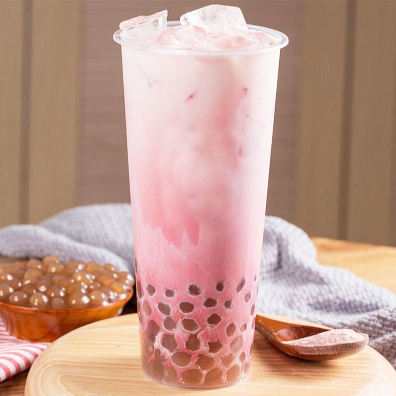 草莓西亚图拿铁铁粉牛奶果肉颗粒味浓奶茶茶店珍珠奶茶粉