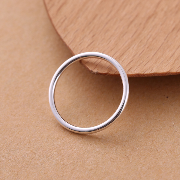 s999足银戒指女男素圈纯银尾戒小指戒指