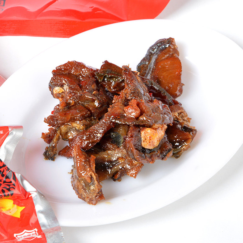 嘉洋山东威海特产开袋即食口味香辣鱼丁200g