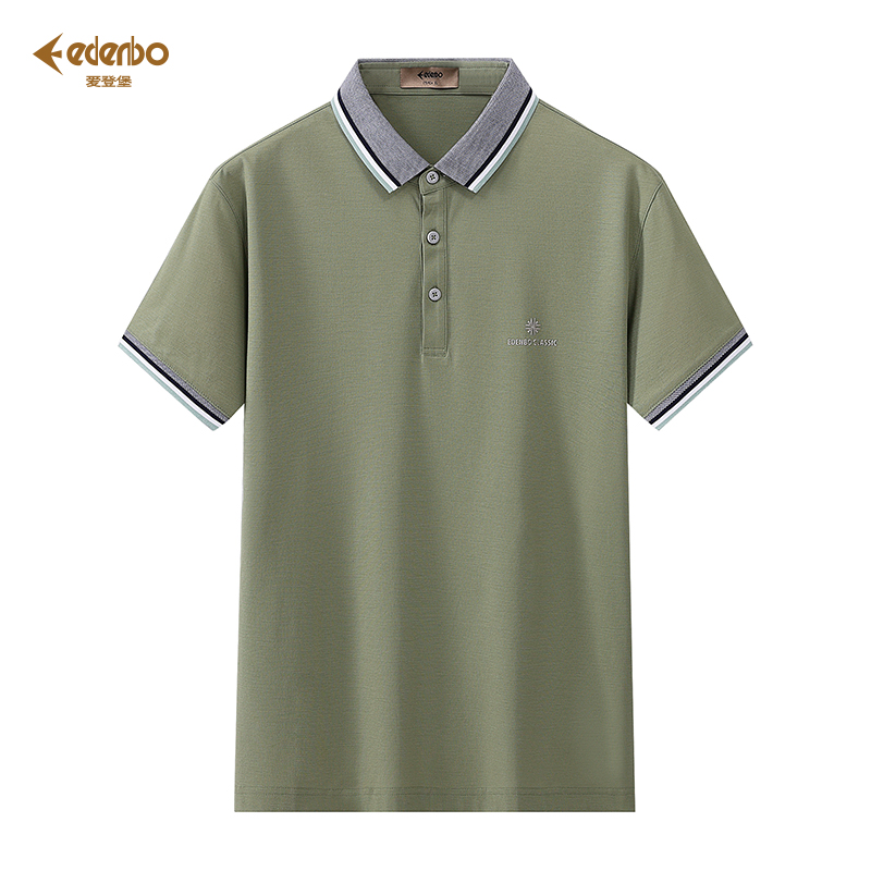 【品牌特卖】爱登堡男士翻领POLO短袖体恤男夏季新款短袖条纹宽松