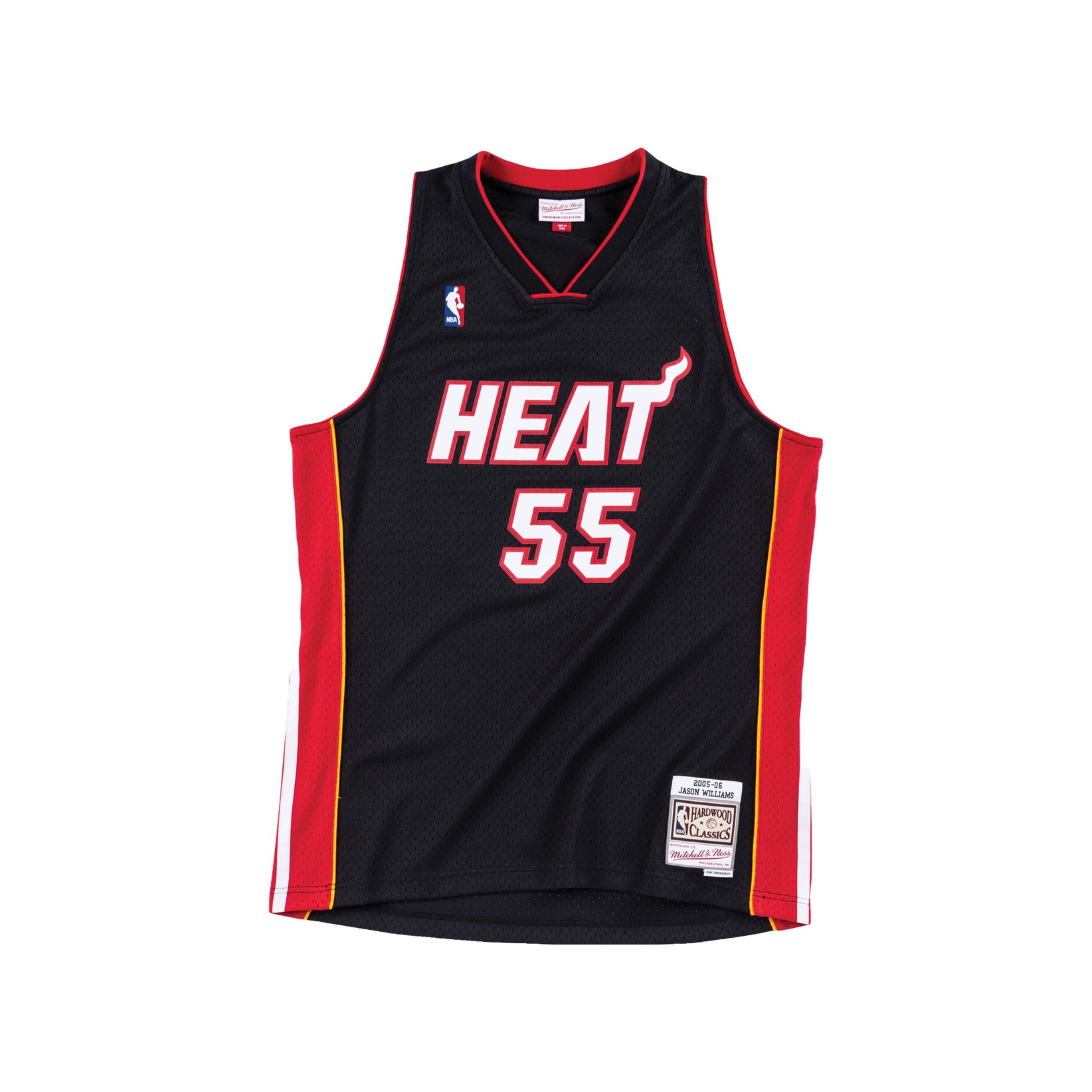 nbamn复古球衣sw迈阿密热火杰森威廉姆斯黑色客场篮球服