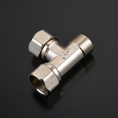 全铜4分内外对丝直接加厚热水器水管接头活接三通分水器转接弯头