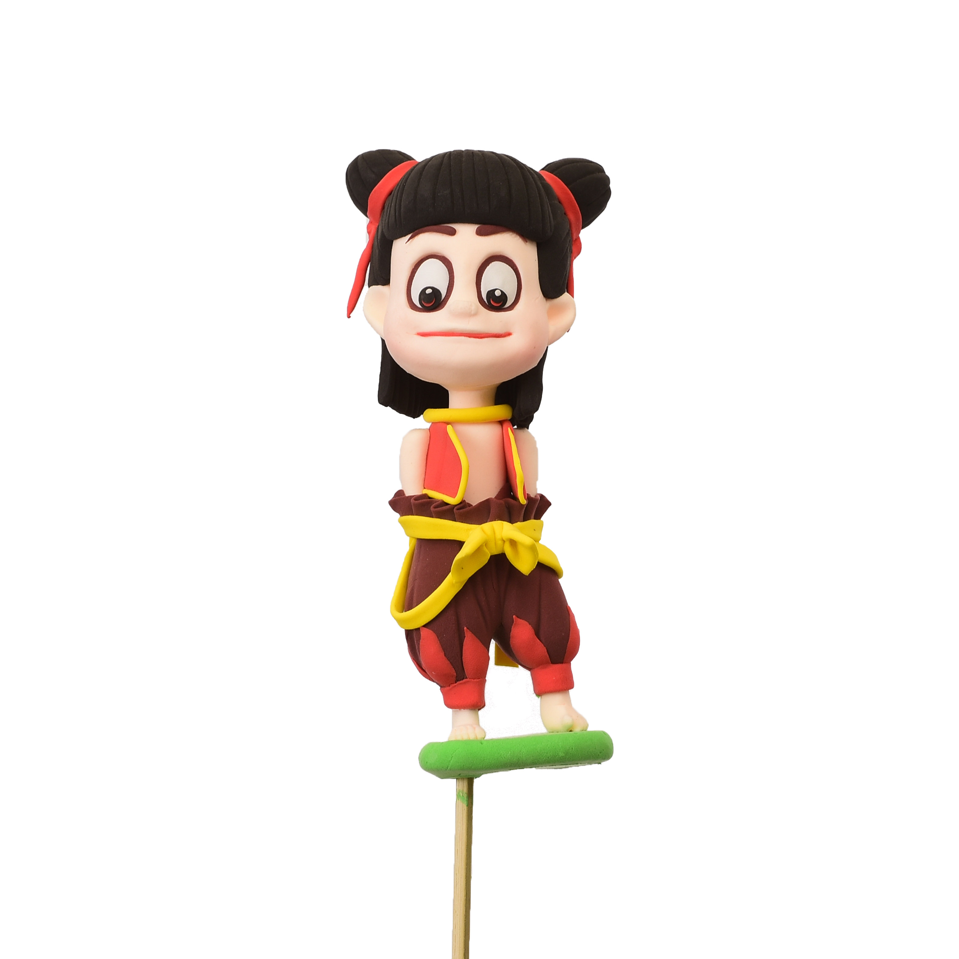 卡通面人面泥塑泥人塑橡皮泥彩陶纯手工特色手工幼儿园地摊哪吒