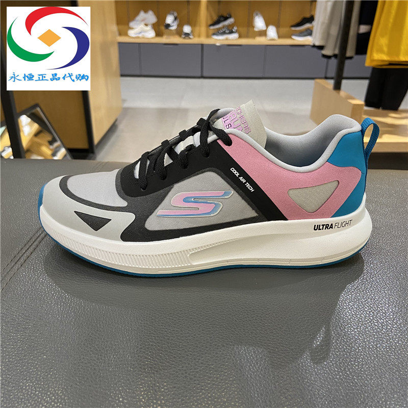 skechers斯凯奇女鞋128079夏季时尚休闲运动鞋透气缓震跑步鞋