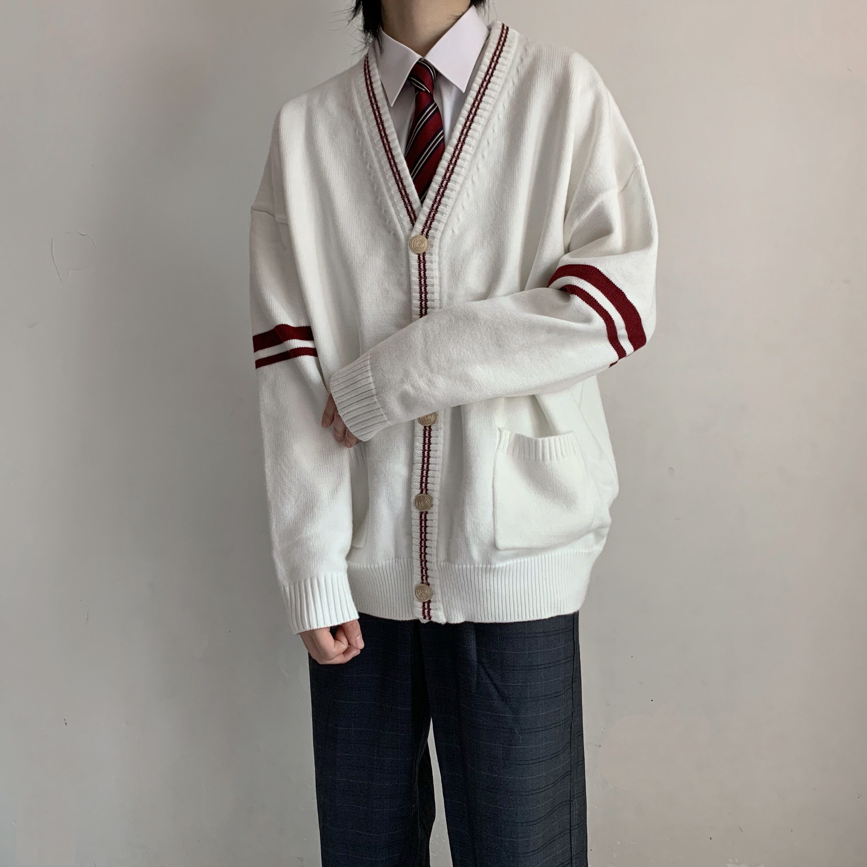 毛衣dkjk秋冬外套开衫学园现货连枝原创学生校服