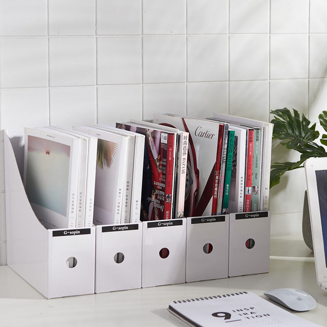 Book end storage box kraft paper bookshelf rack office desktop storage organize paper book end box folder Book end storage box kraft paper bookshelf rack office desktop storage organize paper book end box folder