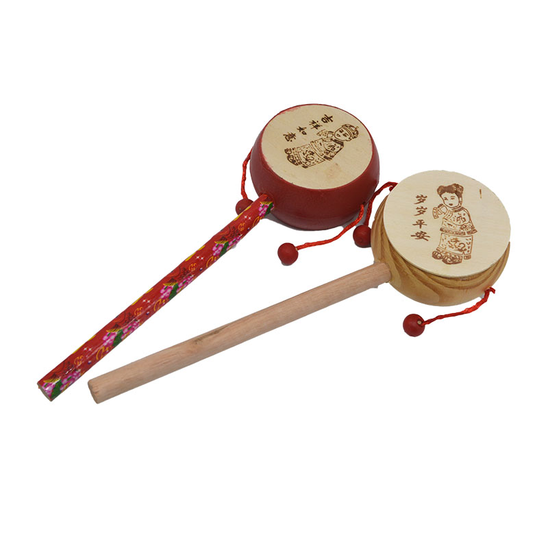 木制拨浪鼓木质儿童玩具货郎怀旧玩具万辉小百货百货店拨浪鼓