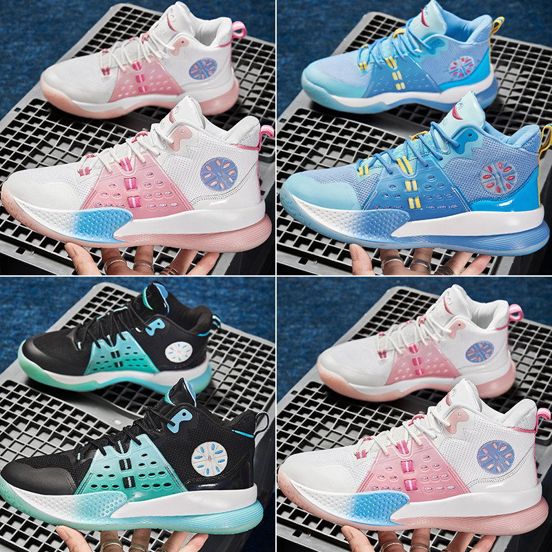 闪击全城鞋战跑步高帮音速球鞋实战学生青少年高帮鞋