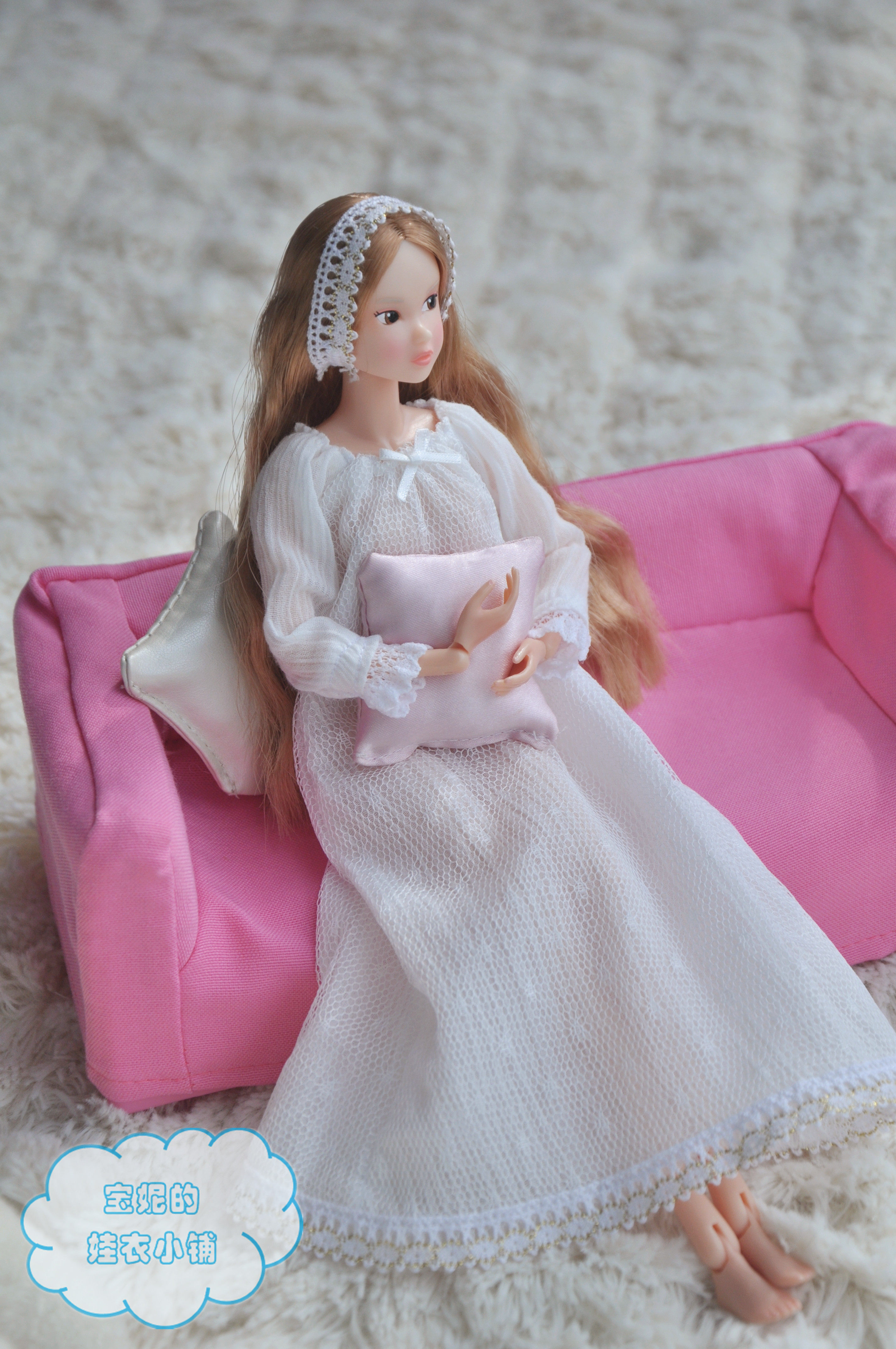 6分娃娃森系睡衣睡裙ob可儿momoko桃子珍妮bjd娃娃