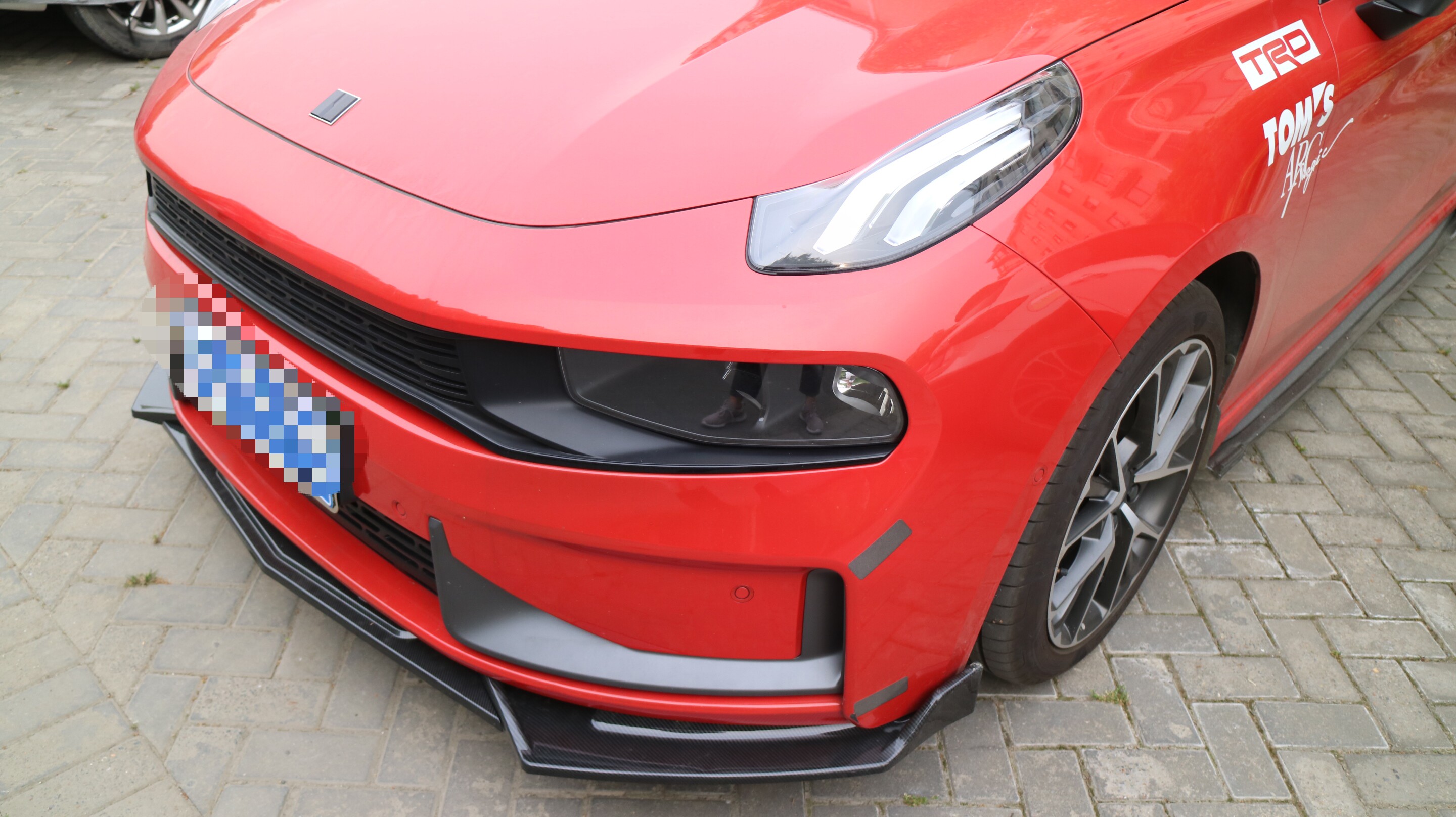 领克前唇改装适用于保险杠碳纤纹前前杠汽车包围