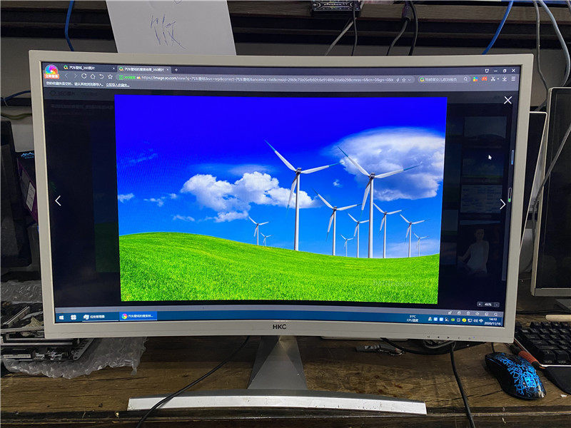 二手32寸液晶液晶显示显示器优派aoc易美逊曲面高清显示器