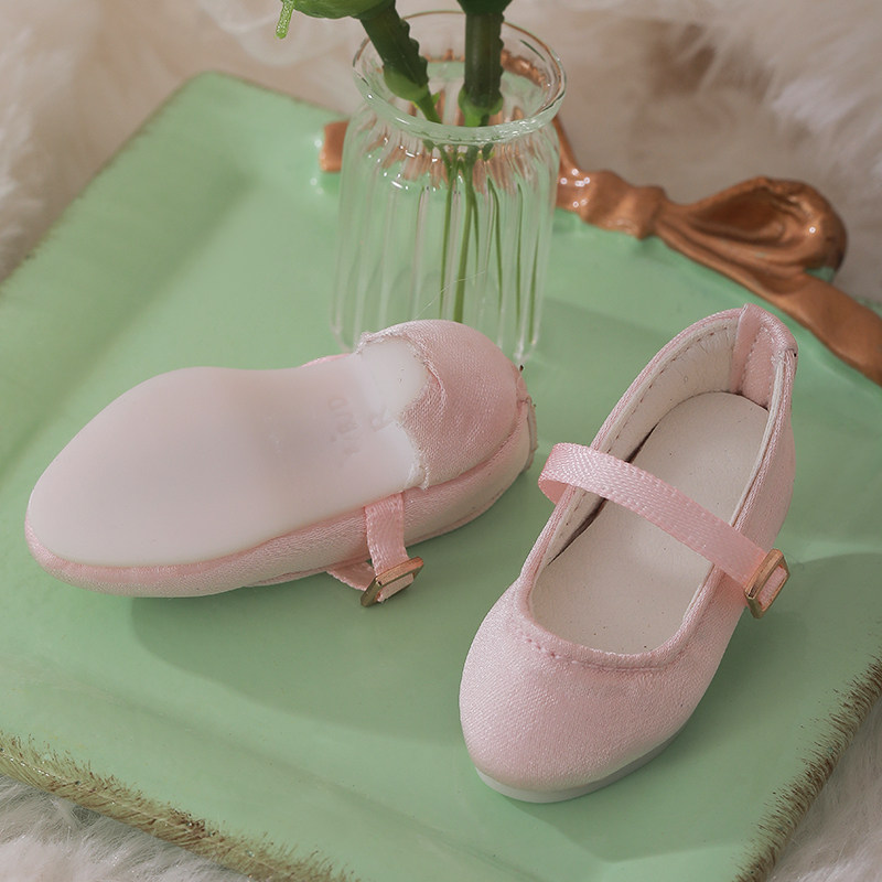 bjd娃鞋6分百搭sd娃娃粗跟粉色少女玩偶bjd娃娃