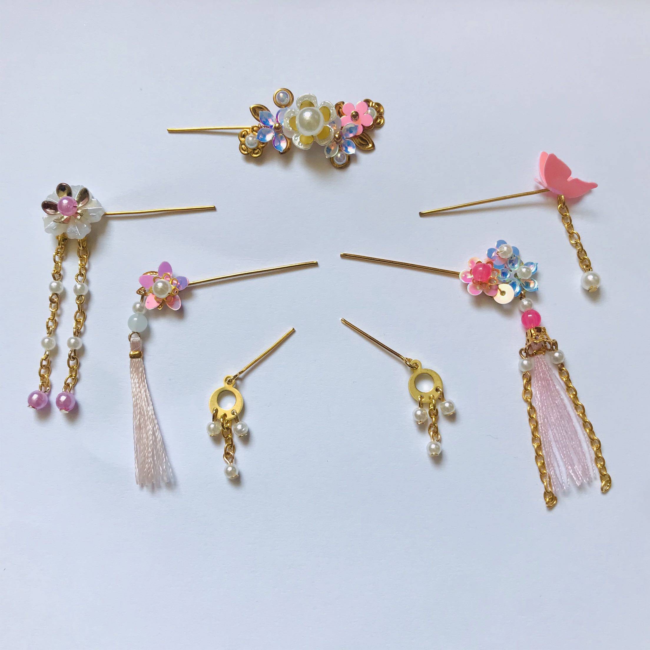 古装娃娃头饰饰品套装ob24可儿小布古代六分娃娃娃