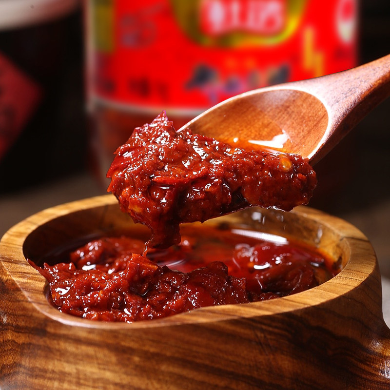 郫县豆瓣四川杜鹃正宗1000g罐装红油辣椒酱餐饮豆瓣酱