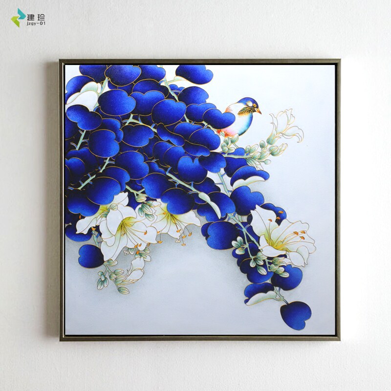 银花景泰蓝掐丝珐琅成品客厅现代新中式装饰方形现代装饰画