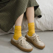 Pure color vertical strip in socks, color piles, ladies trendy socks autumn and winter Korean version of Ulzzang long socks ins Pure color vertical strip in socks, color piles, ladies trendy socks autumn and winter Korean version of Ulzzang long socks ins