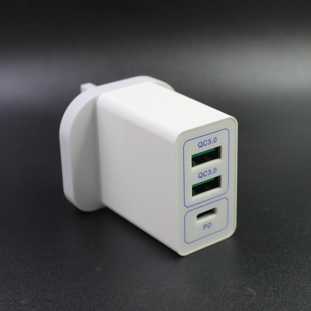 香港2qc30typec接口pd快充欧规美规英规充电手机手机充电器