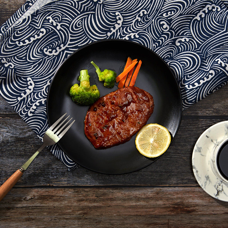 西餐牛排美食食品摄影摆拍拍摄拍照道具背景纸背景布装饰摆件饰品