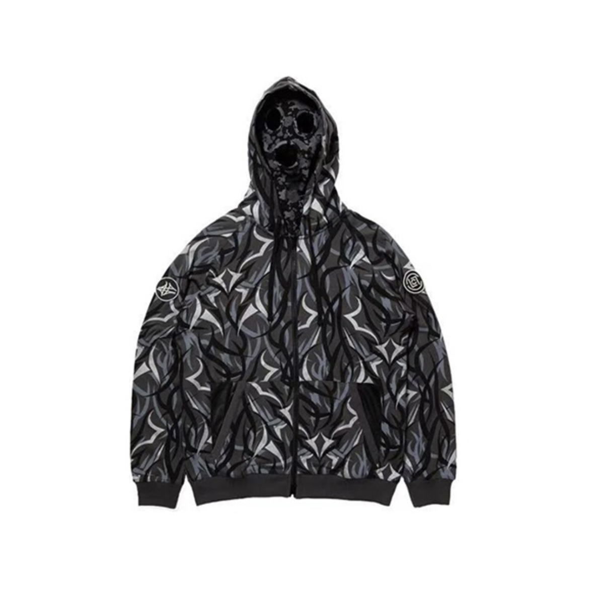 clot×alienegra荆棘拉链外套卫衣帽衫陈冠希同款男女情侣卫衣-clot