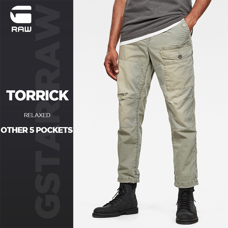 G-STAR RAW2020春夏男士机能Torrick破洞工装休闲裤D16965