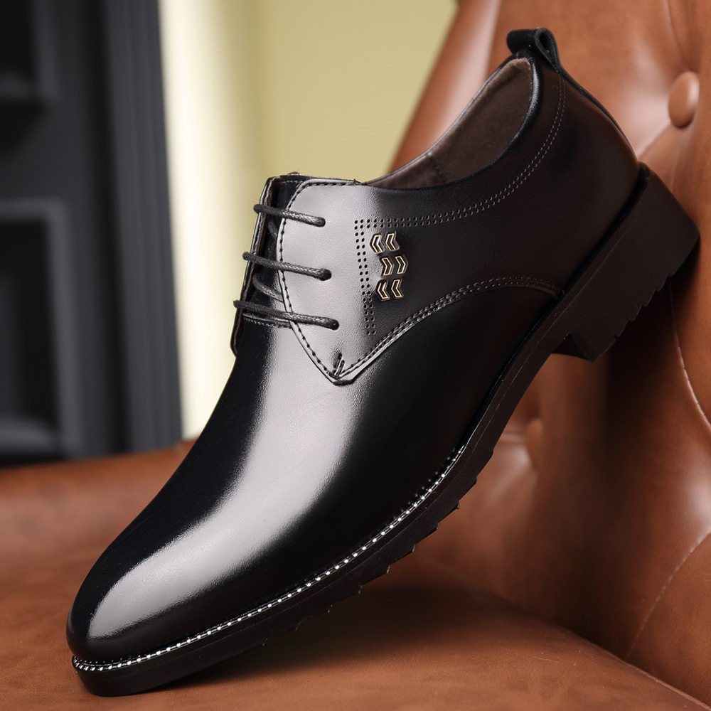 皮鞋夏季英伦潮流男士真皮休闲鞋商务鞋子韩版正装皮鞋