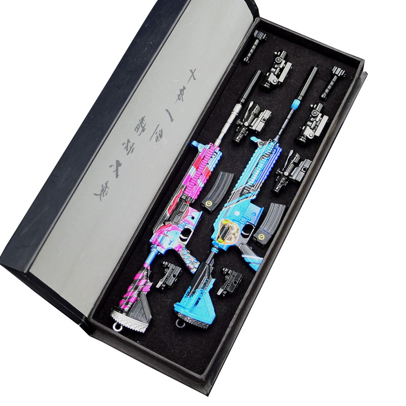 刺激战场m416皮肤愚人小丑罗小黑groza狗杂合金游戏实物周边