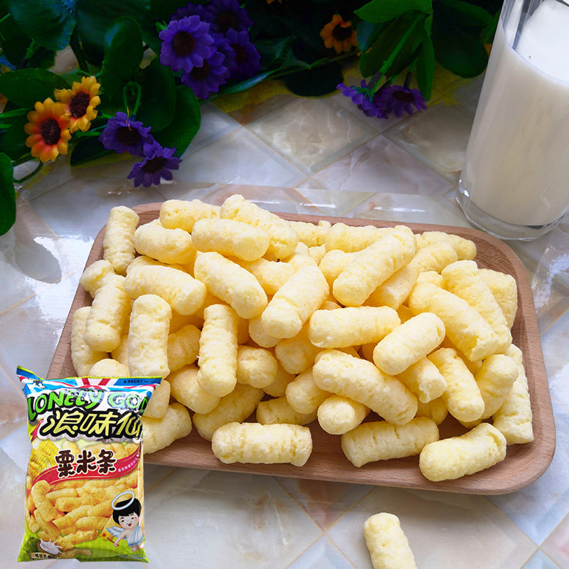 旺旺浪味仙粟米条椰蓉味儿童零食健康营养休闲食品酥米条70g*5包