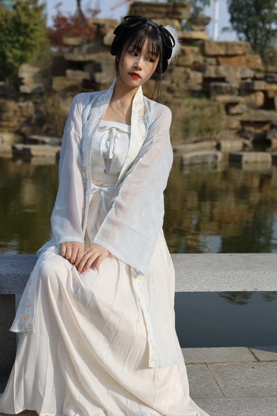碧玉原创夏款汉女超仙宋对襟长褙直袖夏季清爽汉服